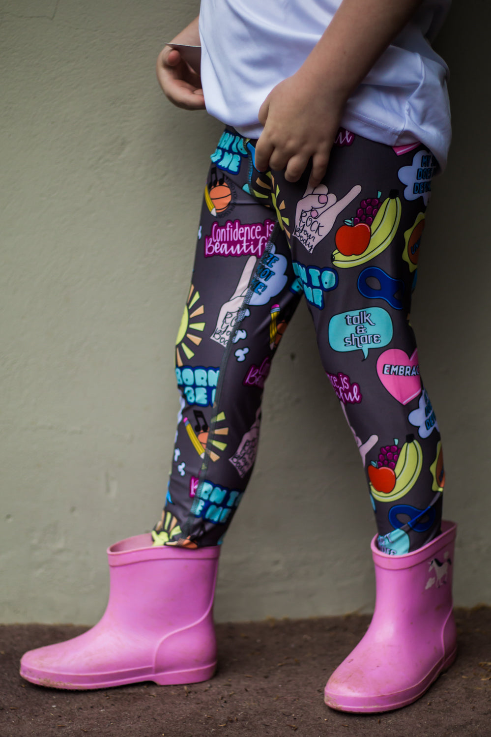 Dark Grey Embrace Kid's Leggings