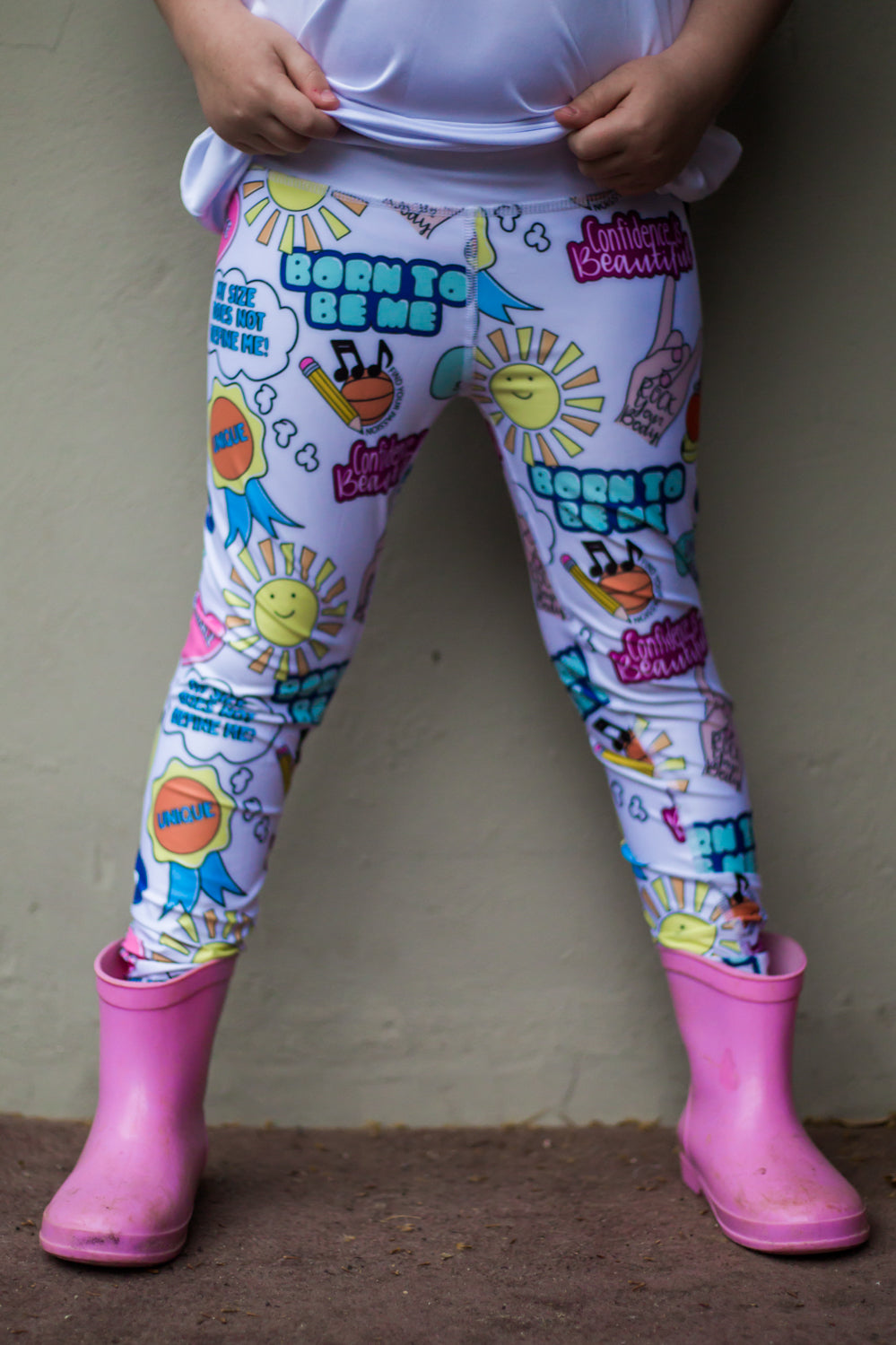 White Embrace Kid's Leggings