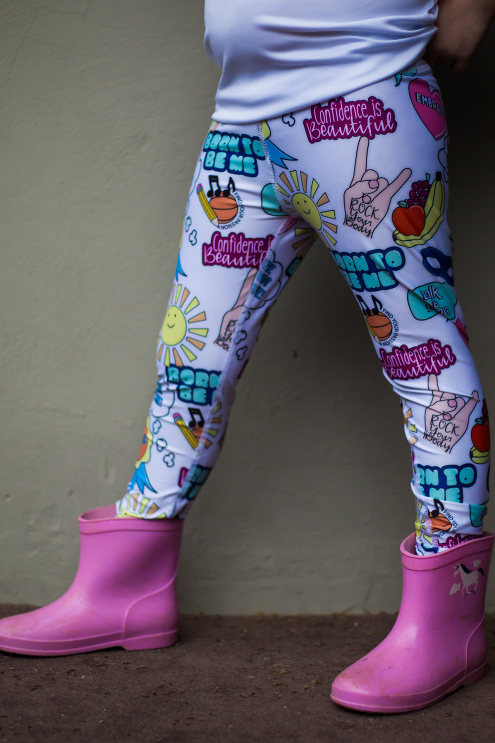 White Embrace Kid's Leggings