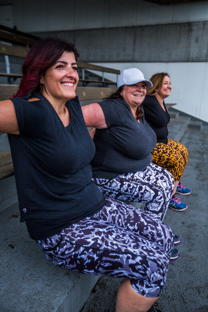 Black, Grey and White Leggings