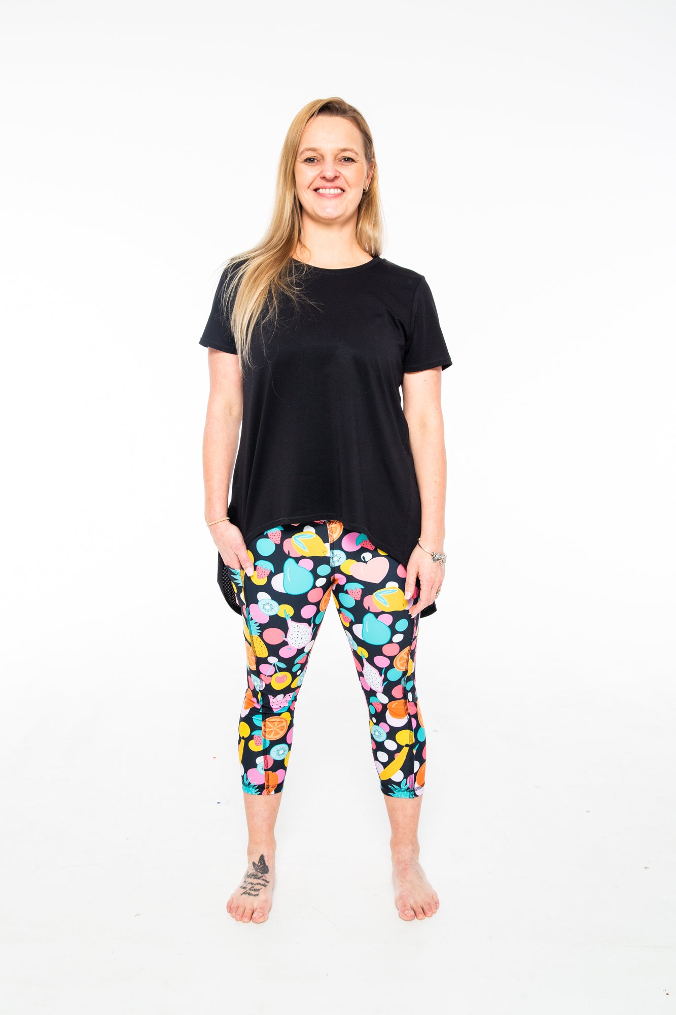 Fruity Booty Leggings Black Background