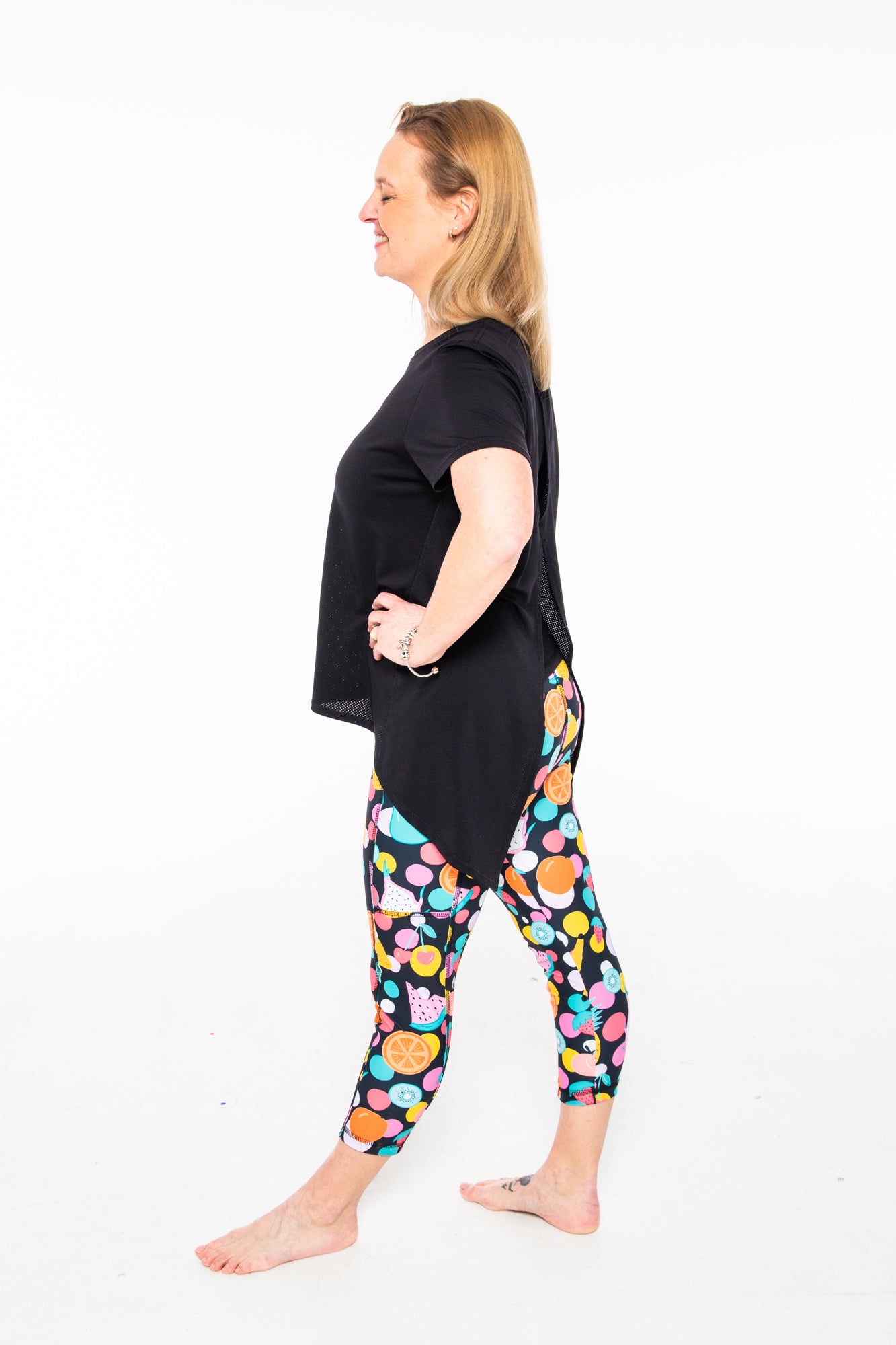 Fruity Booty Leggings Black Background