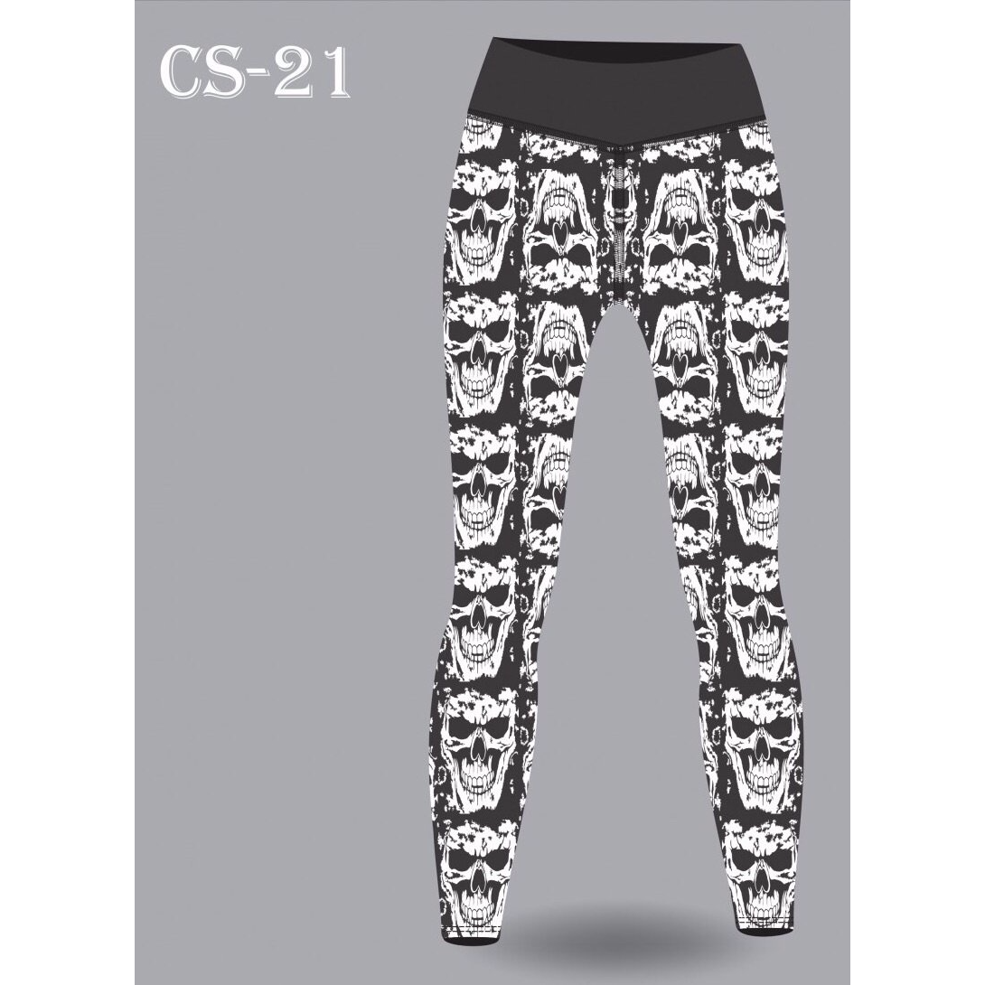 White Skulls Leggings