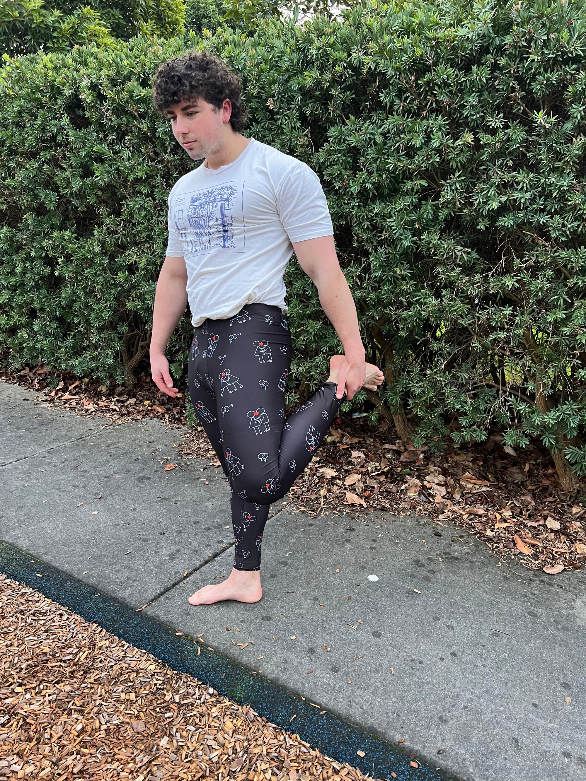 Boy wearing tights under shorts sales