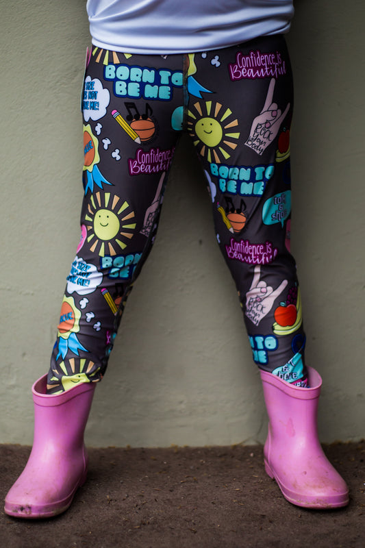 Dark Grey Embrace Kid's Leggings