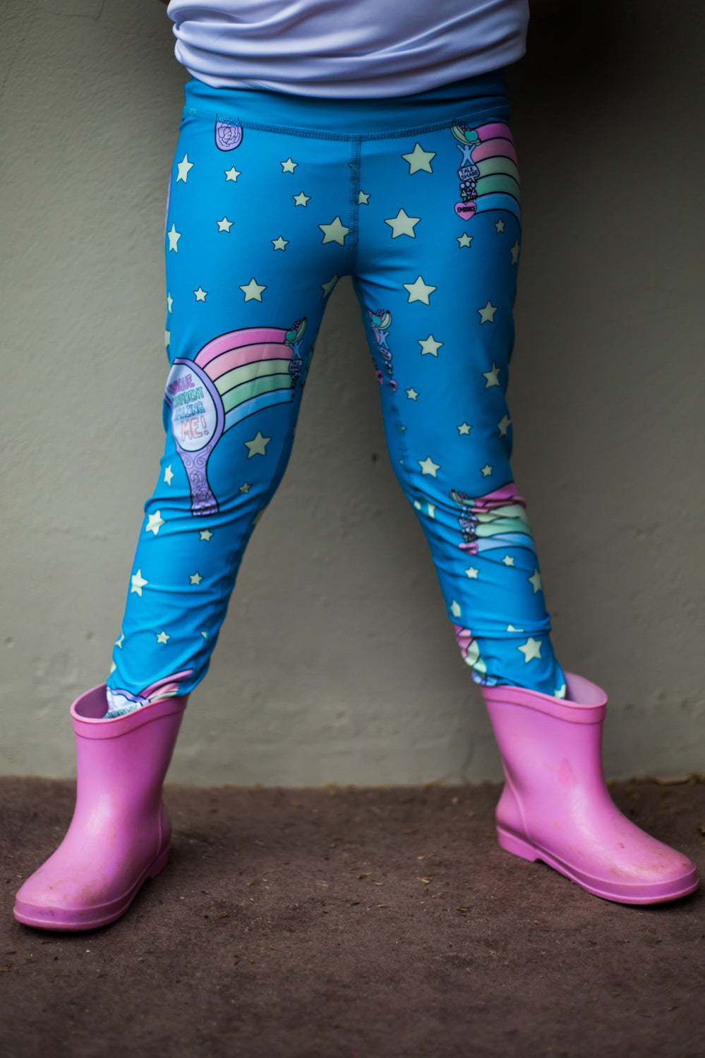 Hype Pink Blue Fade Kids Leggings