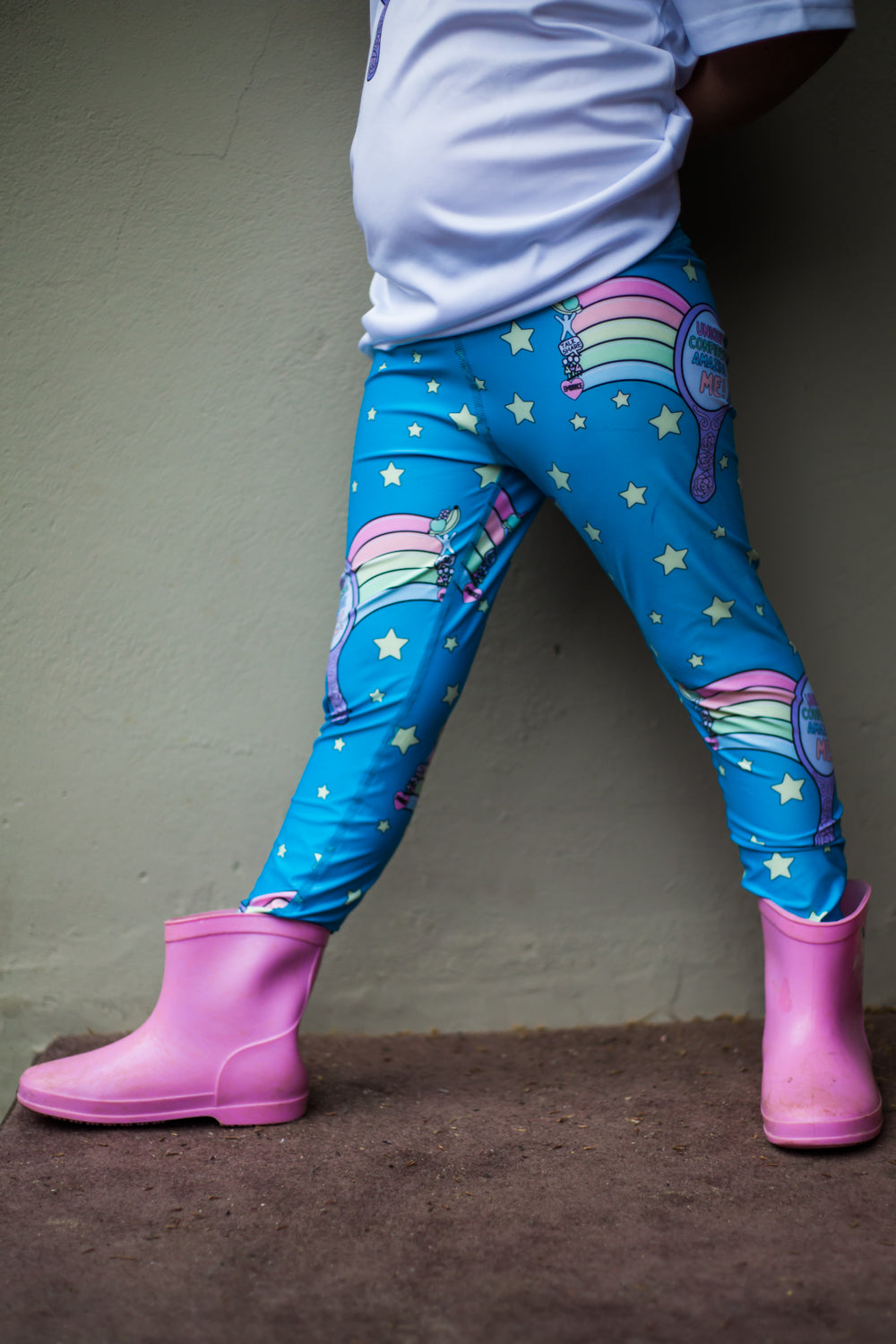 Unique Mirror Blue Embrace Kid's Leggings - BeKeane Healthy & Fit