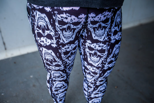 White Skulls Leggings