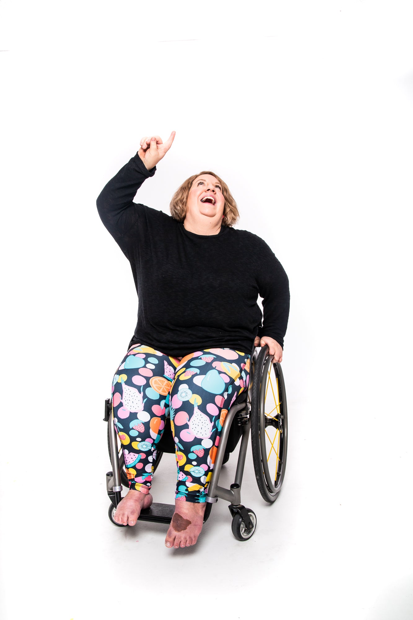Fruity Booty Leggings Black Background